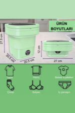 ALFAGİFT Katlanabilir Taşınabilir Kurutmalı Çamaşır Makinesi Kamp Yurt Karavan Seyahat Mini Çamaşır Makinesi - Görsel 3