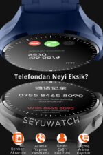 SEYUWATCH Watch Hx Pro Kordon Hediyeli 46mm Akıllı Saat Iphone Ve Android Tüm Telefonlara Uyumlu - Görsel 3