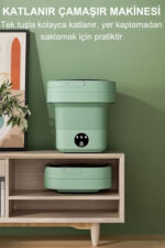 ALFAGİFT Katlanabilir Taşınabilir Kurutmalı Çamaşır Makinesi Kamp Yurt Karavan Seyahat Mini Çamaşır Makinesi - Görsel 7