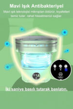 ALFAGİFT Katlanabilir Taşınabilir Kurutmalı Çamaşır Makinesi Kamp Yurt Karavan Seyahat Mini Çamaşır Makinesi - Görsel 4