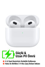 Barbanti Mobile 3. Nesil Beyaz Ios Android Uyumlu Kablosuz Bluetooth Kulaklık Yeni Nesil Karışık Renk Kılıf Hediyeli - Görsel 3