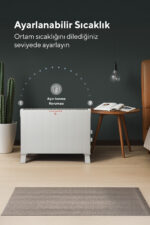 KUMTEL Beyaz Konvektör Konveksiyonel Isıtıcı 2500W Hc-2947 - Görsel 5