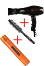 Powertec TR-901 Turbo Profesyonel Fön Makinası Berber Fön Fırçası Morfose Saç Spreyi