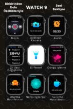 SEYUWATCH Watch 9 Pro Akıllı Saat Iphone Uyumlu Ve Android Tüm Telefonlara Uyumlu Smartwatch - Görsel 8