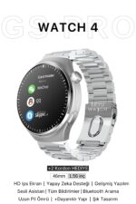 SEYUWATCH Watch Pro Gs 4 Akıllı Saat Iphone Ve Android Telefonlara Uyumlu Gümüş Smartwatch