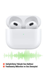 Barbanti Mobile 3. Nesil Beyaz Ios Android Uyumlu Kablosuz Bluetooth Kulaklık Yeni Nesil Karışık Renk Kılıf Hediyeli - Görsel 4